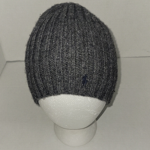 Polo Ralph Lauren Black Knit Beanie Uncuffed OS Dark Gray - Picture 4 of 9